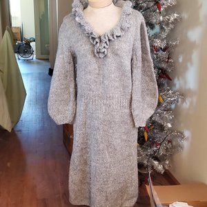 Vintage hand knit sweater dress (70's)
